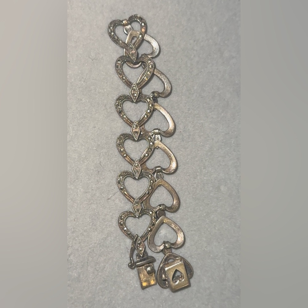 Heart Link Bracelet in Gold and Silver